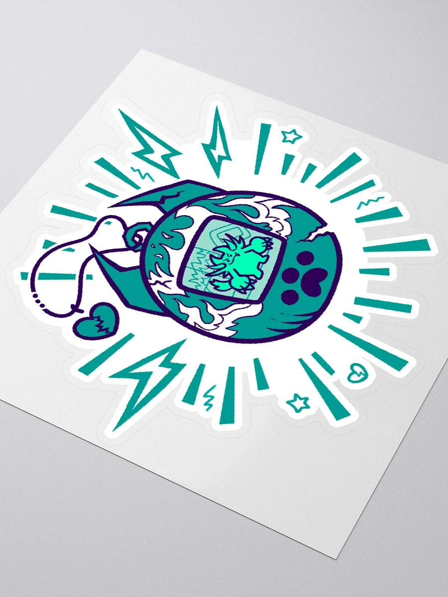 Heartbreaker Virtual Meow // Sticker - Teal product image (7)