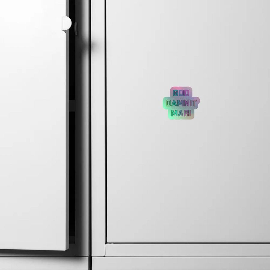 God Damnit Mari Holo Sticker product image (6)