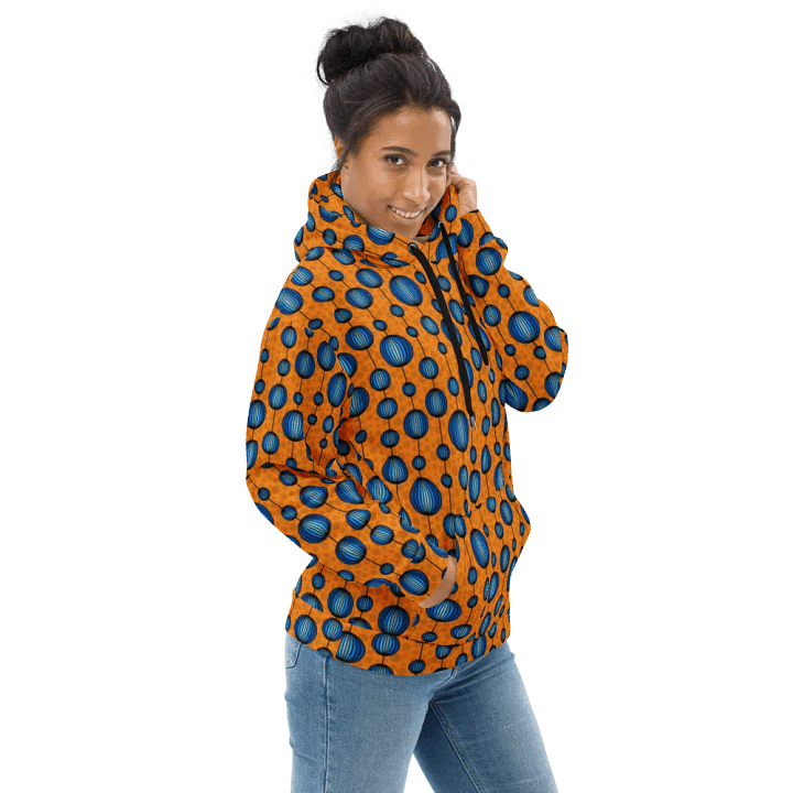 Weirdly Zen Hoodie - Orange and Blue Abstract product image (2)
