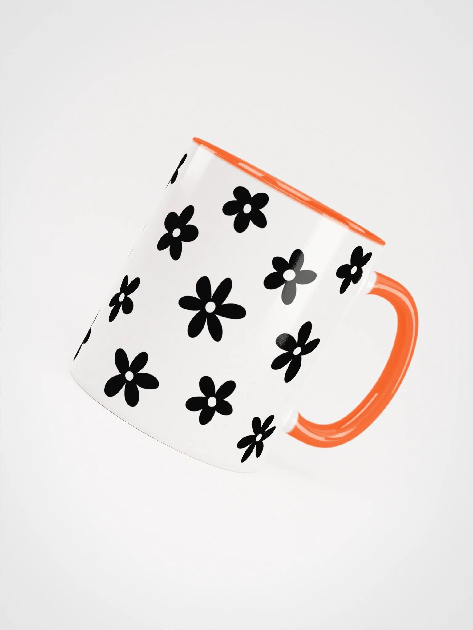 NEW - coloured black floral mug product image (3)