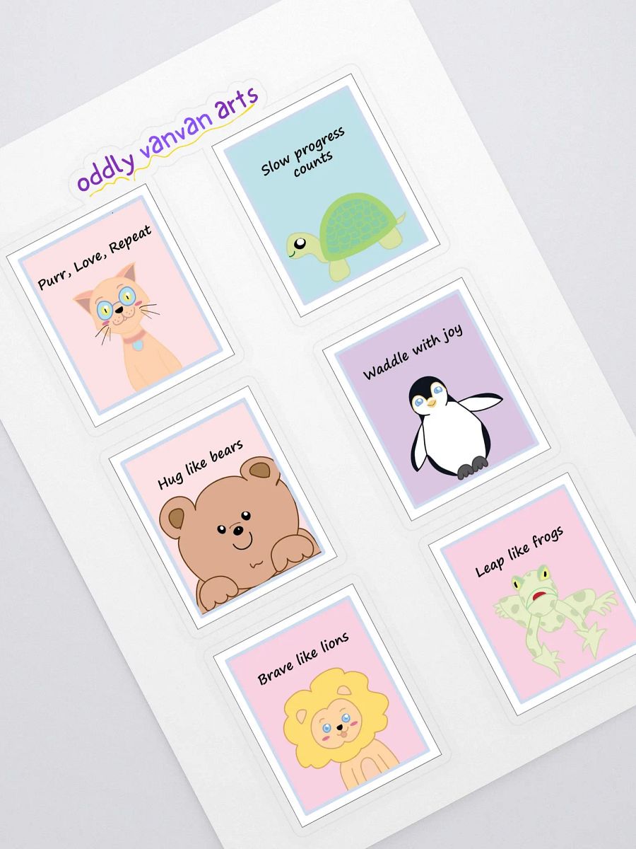 Motivational Animal Sticker Sheet product image (3)