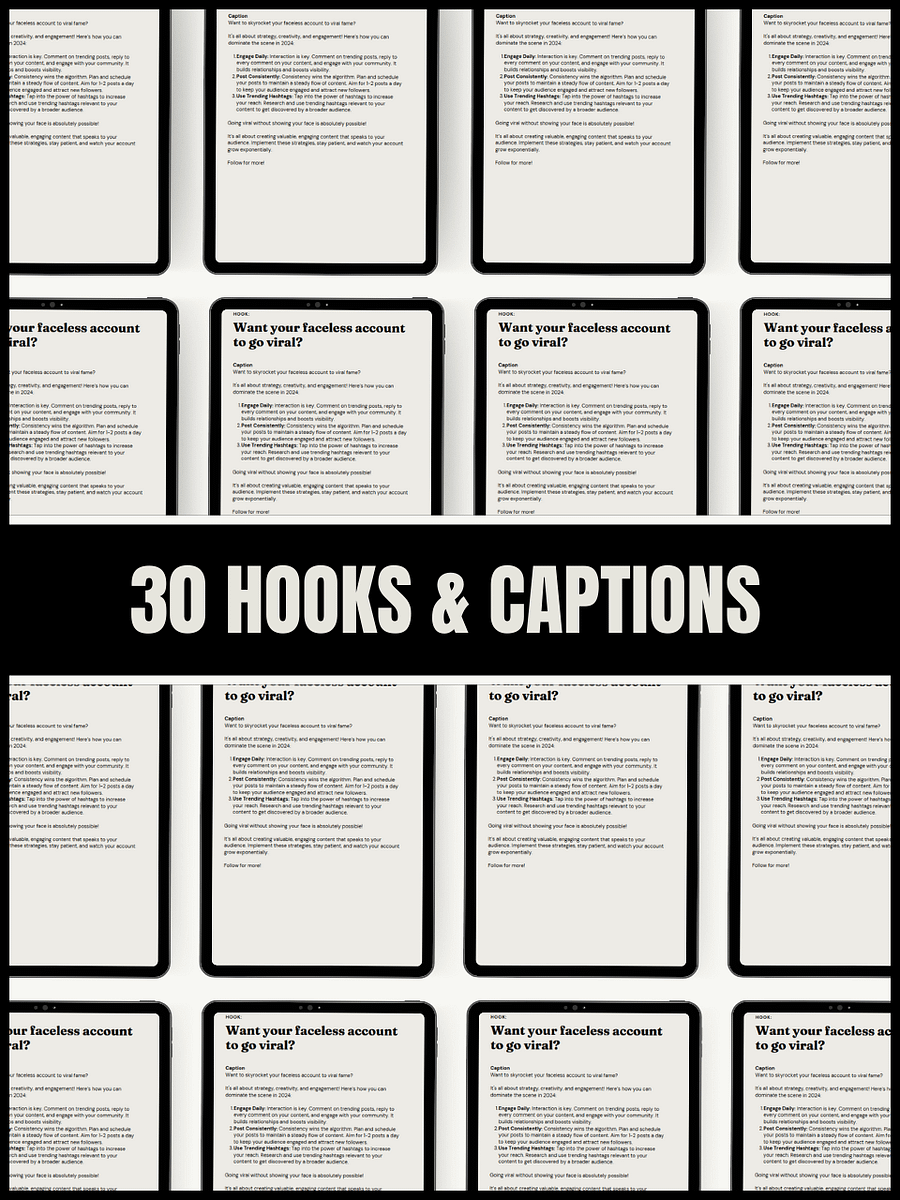 Volume 1 - Instagram Reels, Hooks, Captions & Reel Covers - 30 days product image (3)
