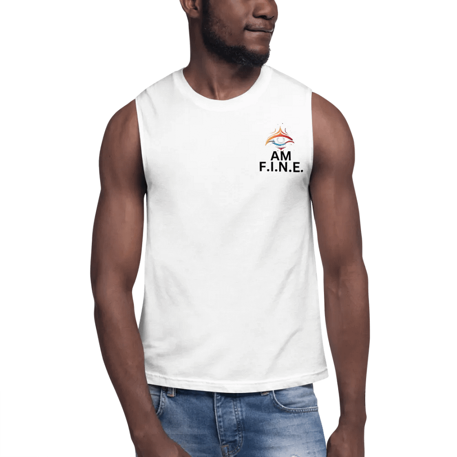 Whole World Apparel No Sleeve White T product image (6)