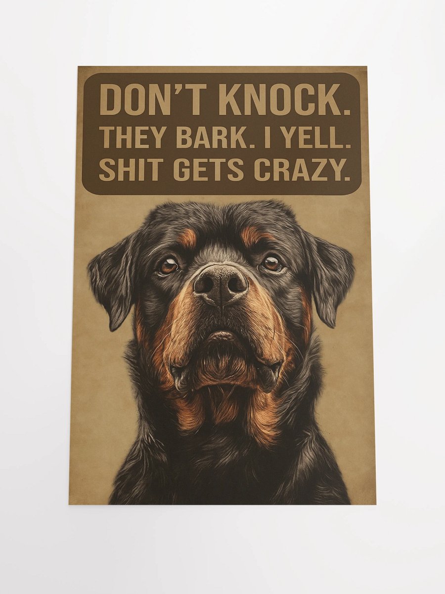 Rottweiler - Don't Knock Poster product image (3)