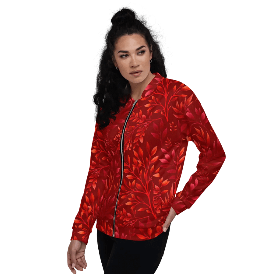 Branches Burgundy Bomber Jacket product image (3)