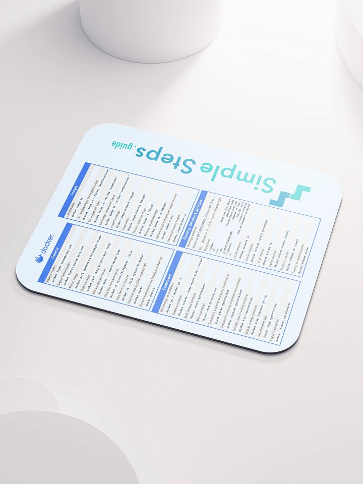 Docker Cheat Sheet Mouse Mat product image (1)