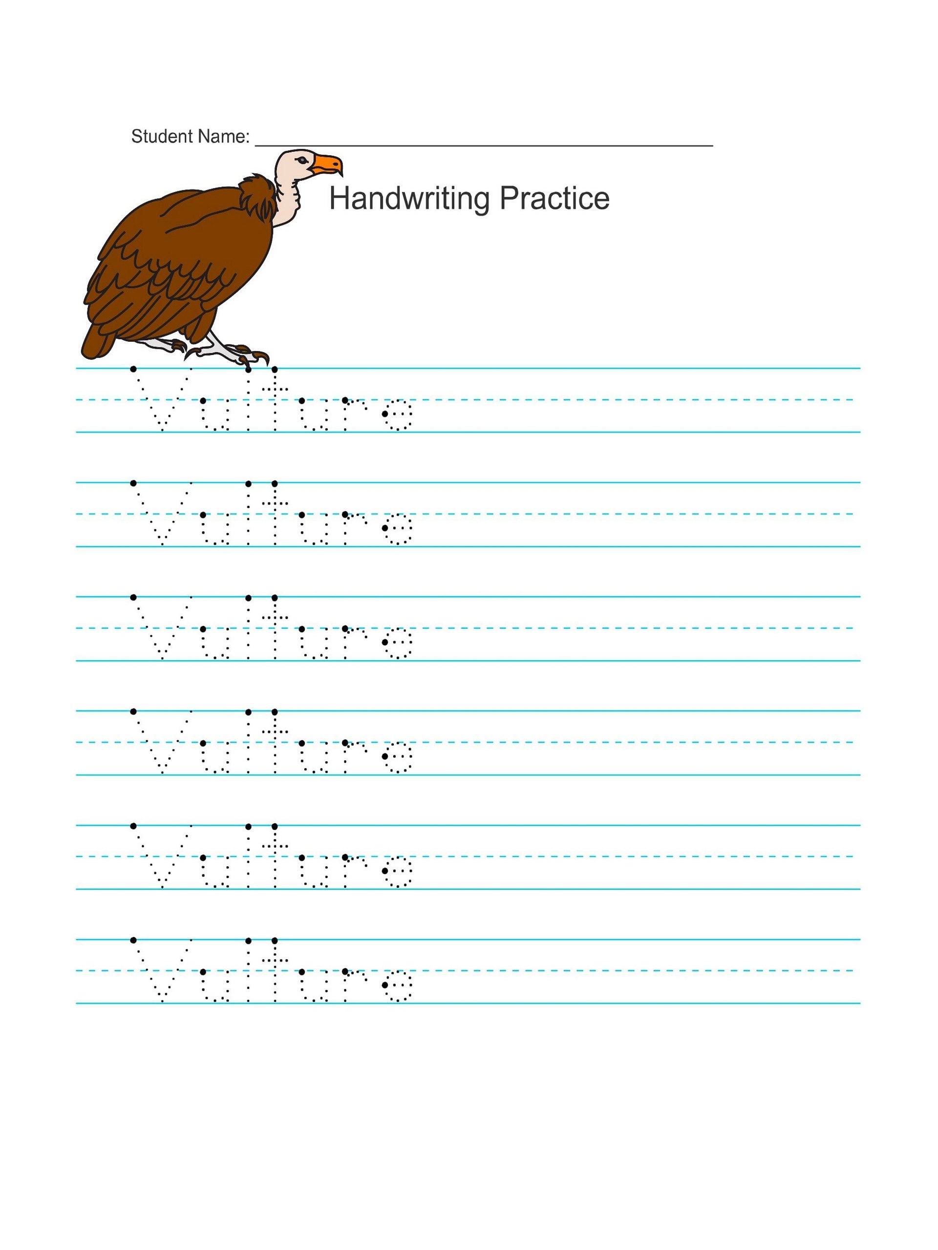 Letter Tracing Worksheets-Fun with Animals product image (9)