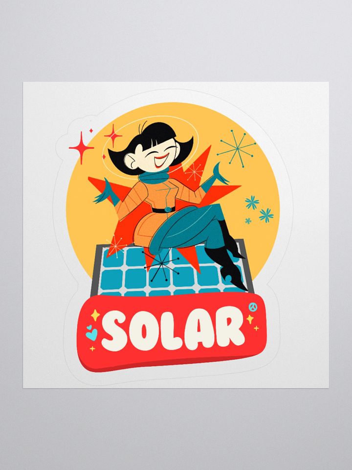 Solar Retro Martian Sticker product image (2)