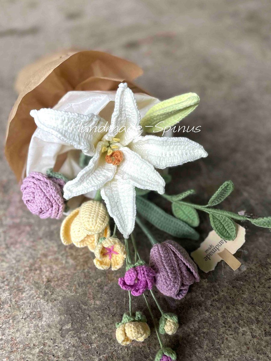 Spring Flower Dance Crochet Knit Bouquet product image (9)