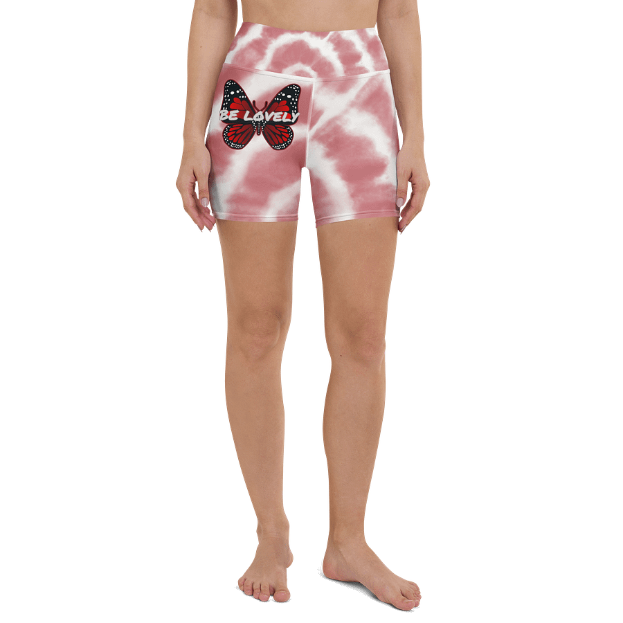 Be Lovely Butterfly Yoga Shorts Women Circle tie dye 2 product image (1)