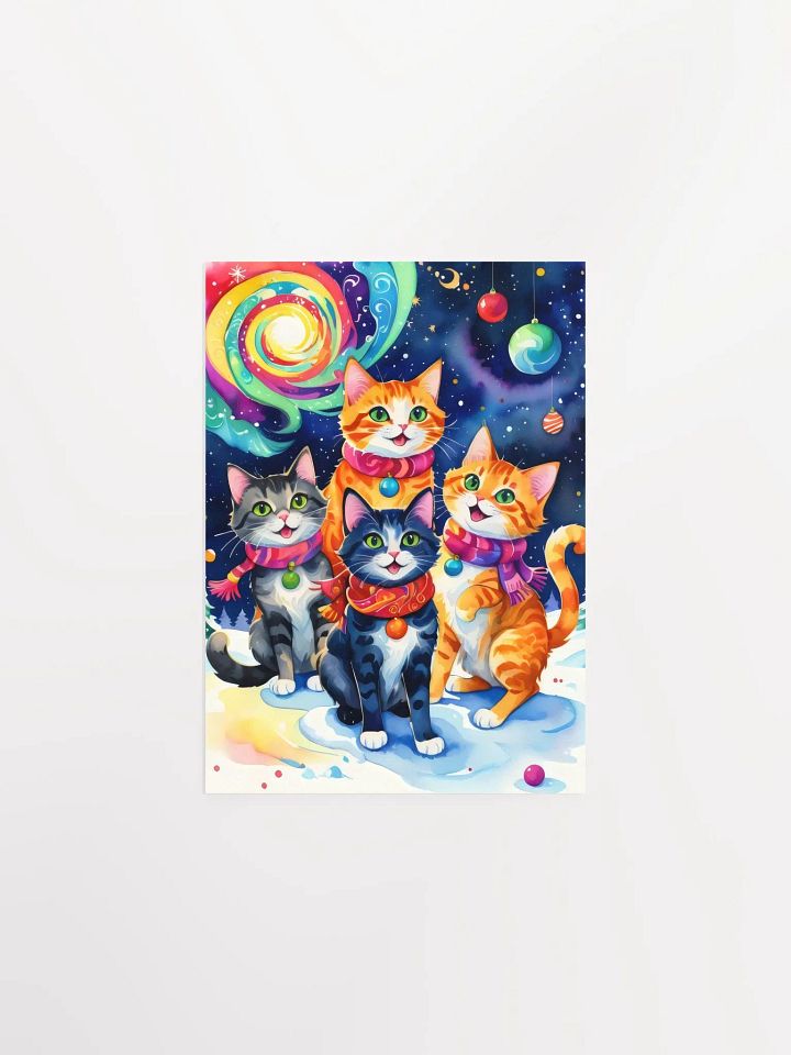 Festive Cats in Scarves Poster product image (2)