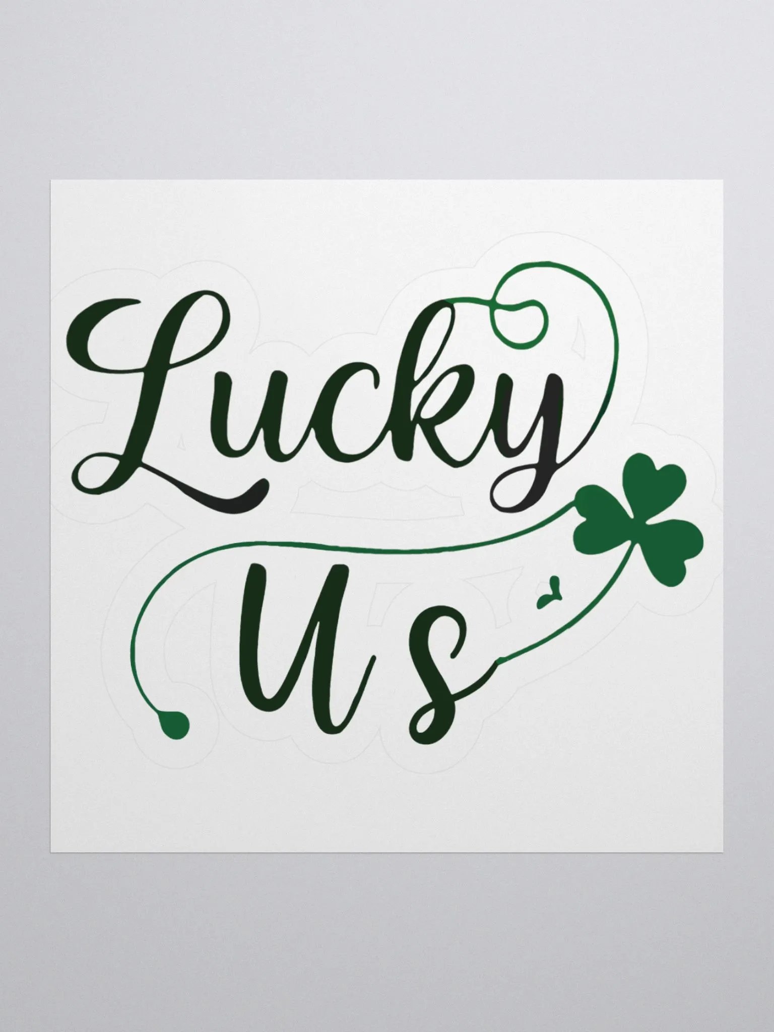 Lucky Us Shamrock St, Patrick's Day Kiss Cut Stickers product image (2)