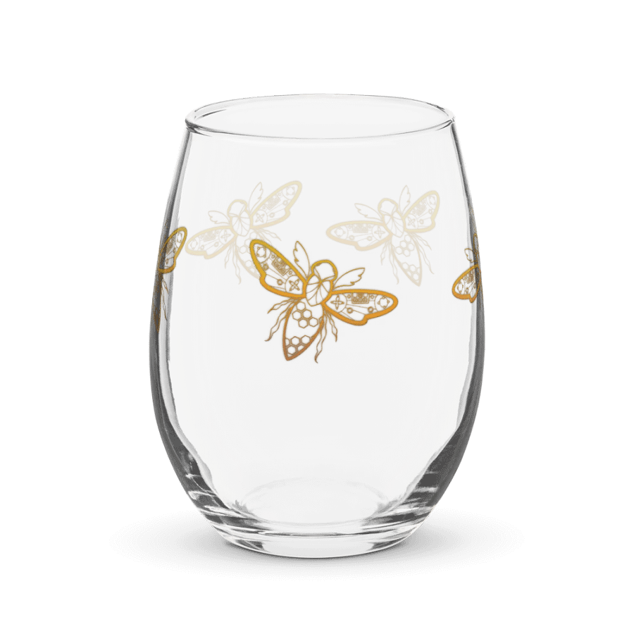 Evie's Bees Wine Glass product image (1)