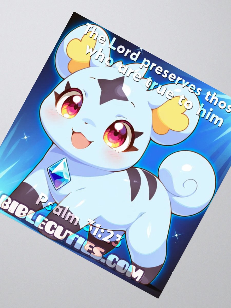 Bible Cuties Violet - The Lord preserves those who are true to him Sticker product image (4)