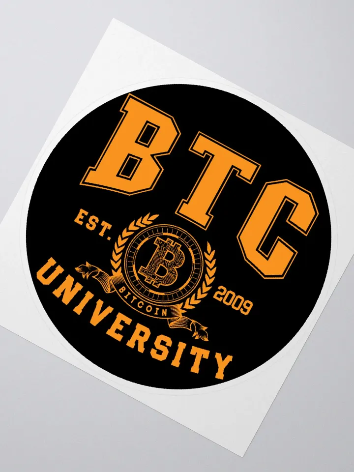 Bitcoin BTC University College Crypto Currency Blockchain Sticker product image (2)