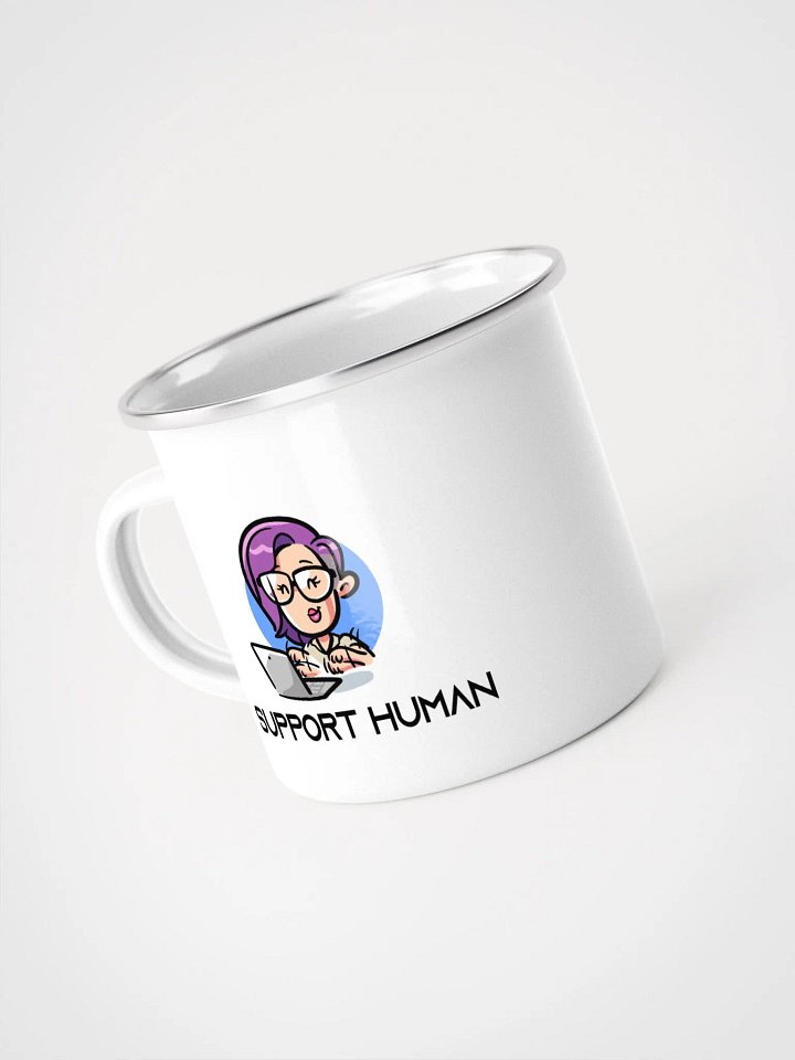 Support Human Tea Enamel Mug (Lefties) product image (1)