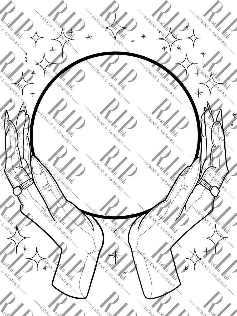 Crystal Visions - CLASSIC Digital Download PNG - Full Color & Outline version product image (3)