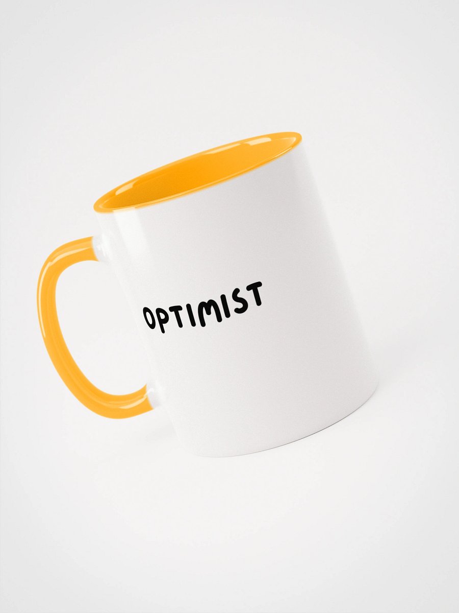 “OPTIMIST” Upbeat White Mug with Color product image (49)
