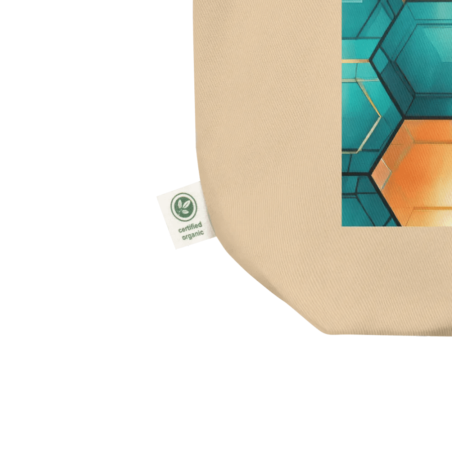 Hexagonal Harmony: Teal and Gold Geometric Fusion product image (3)