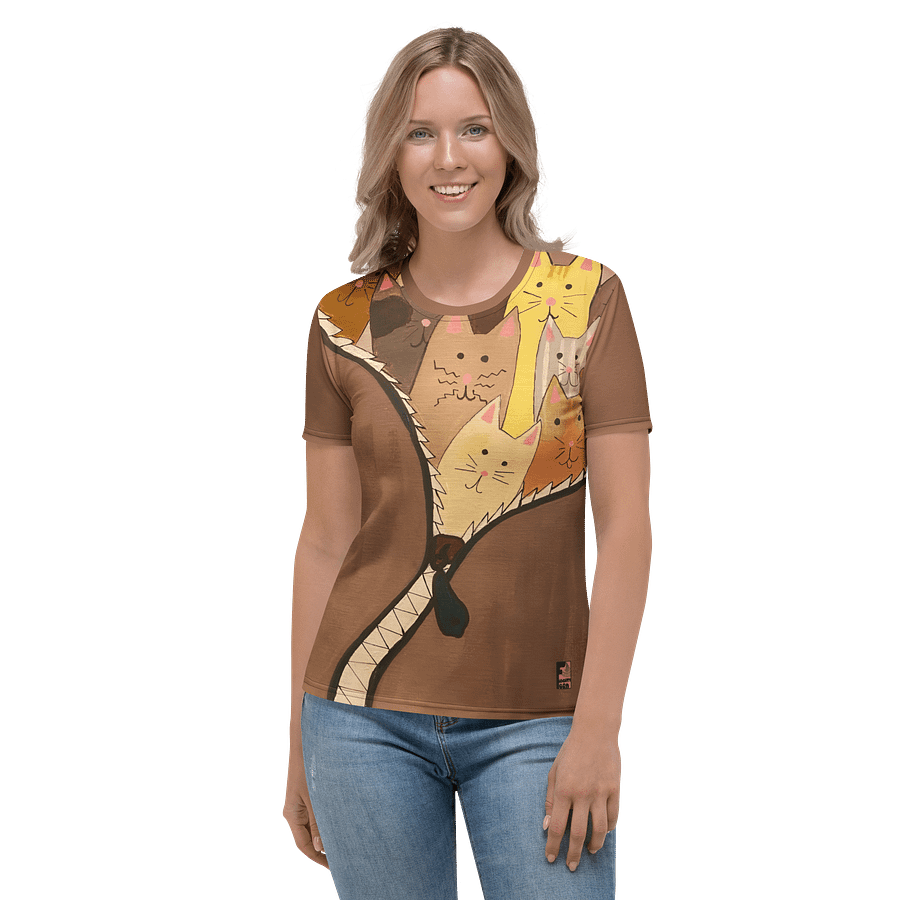 "Unleash The Cats" Women's Tee (Brown) product image (1)