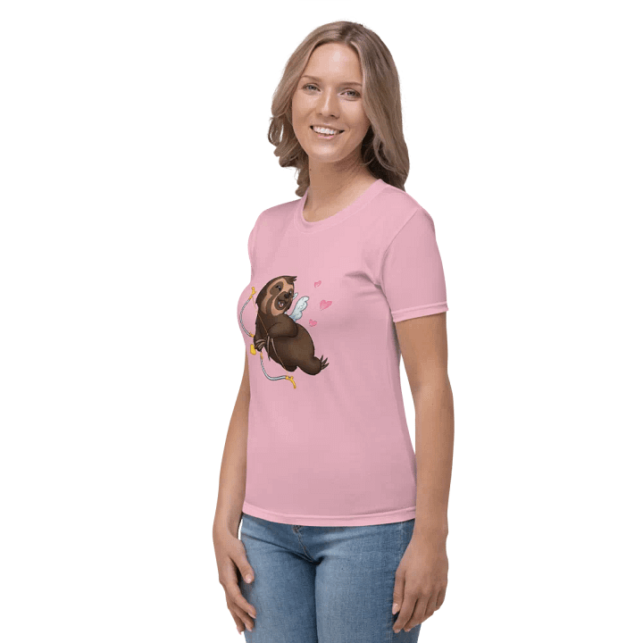 Winged Cupid Sloth Women's Crew Neck T-Shirt product image (2)