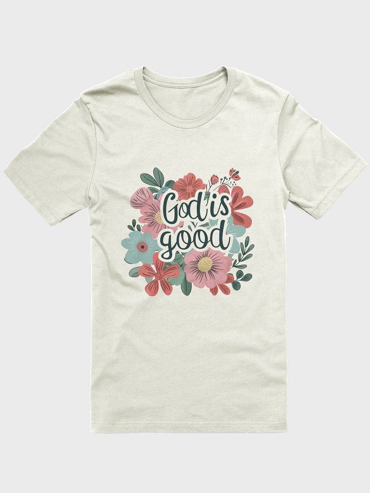 God is Good Floral Script T-Shirt product image (7)