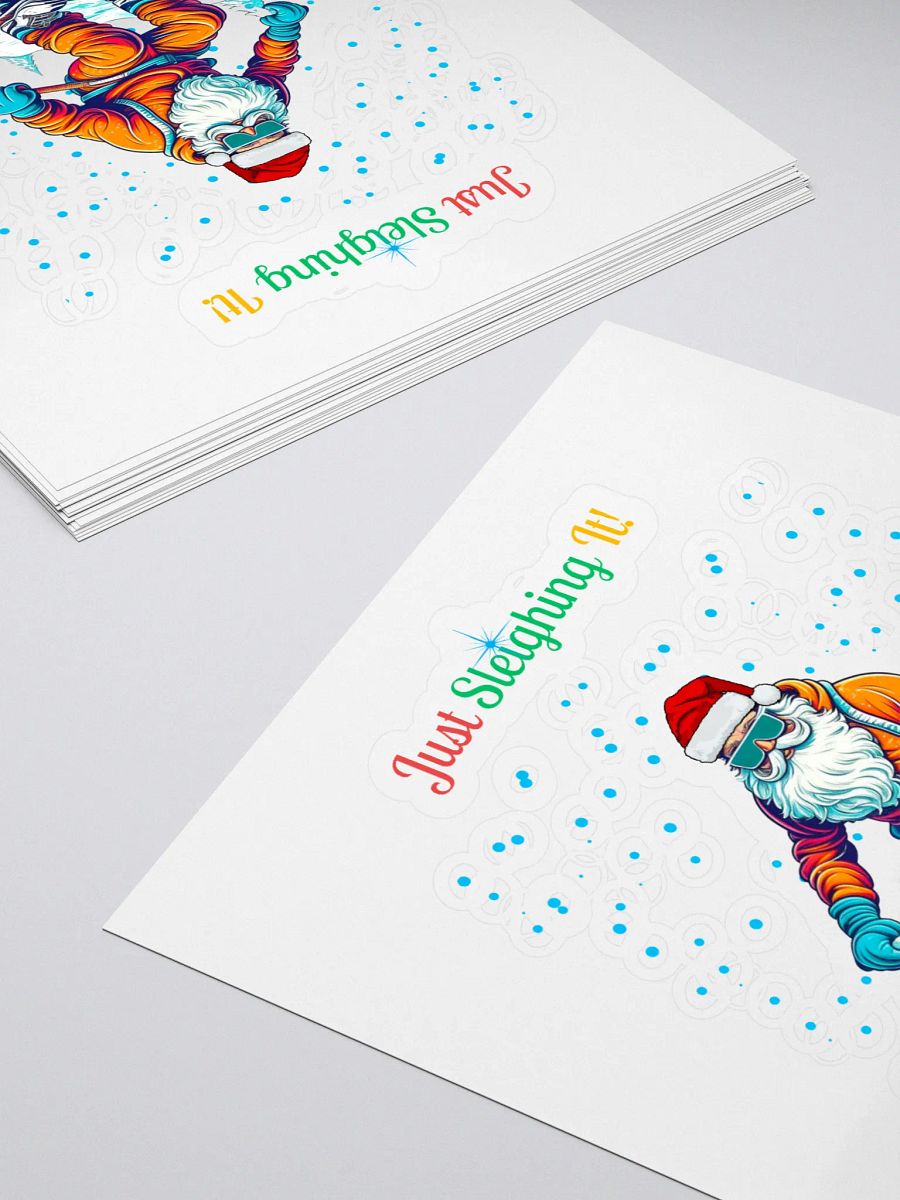 Santa Claus Snowboarding Sticker product image (4)