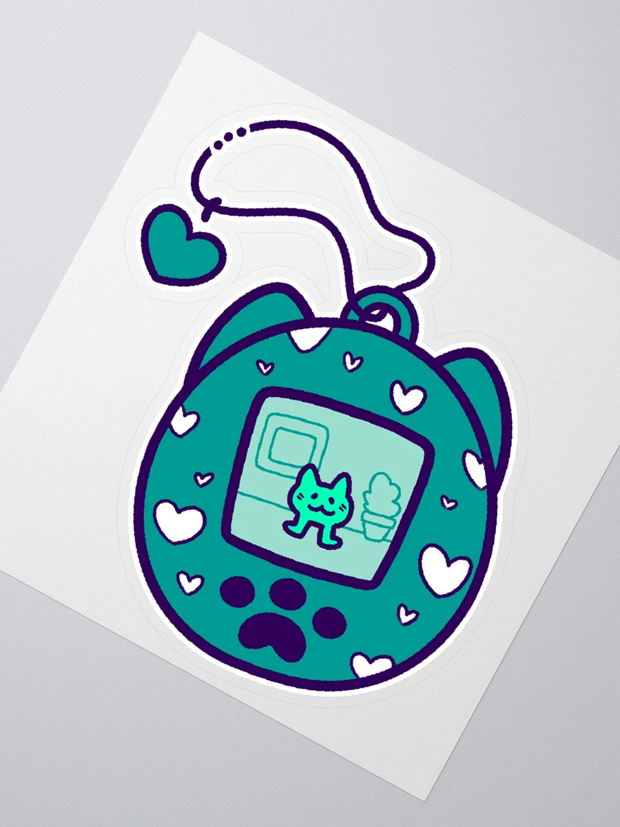 Lovely Digital Meow Sticker 2 - Teal product image (6)