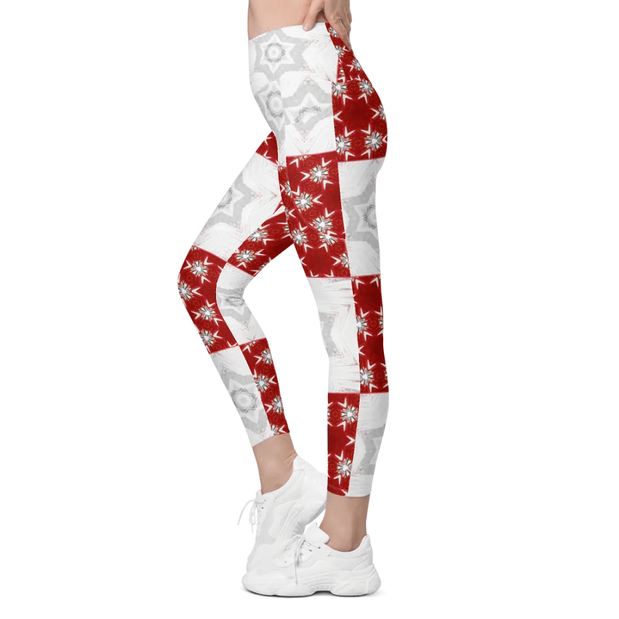 Abstract Pale Star Patchwork Design Ladies Leggings product image (7)