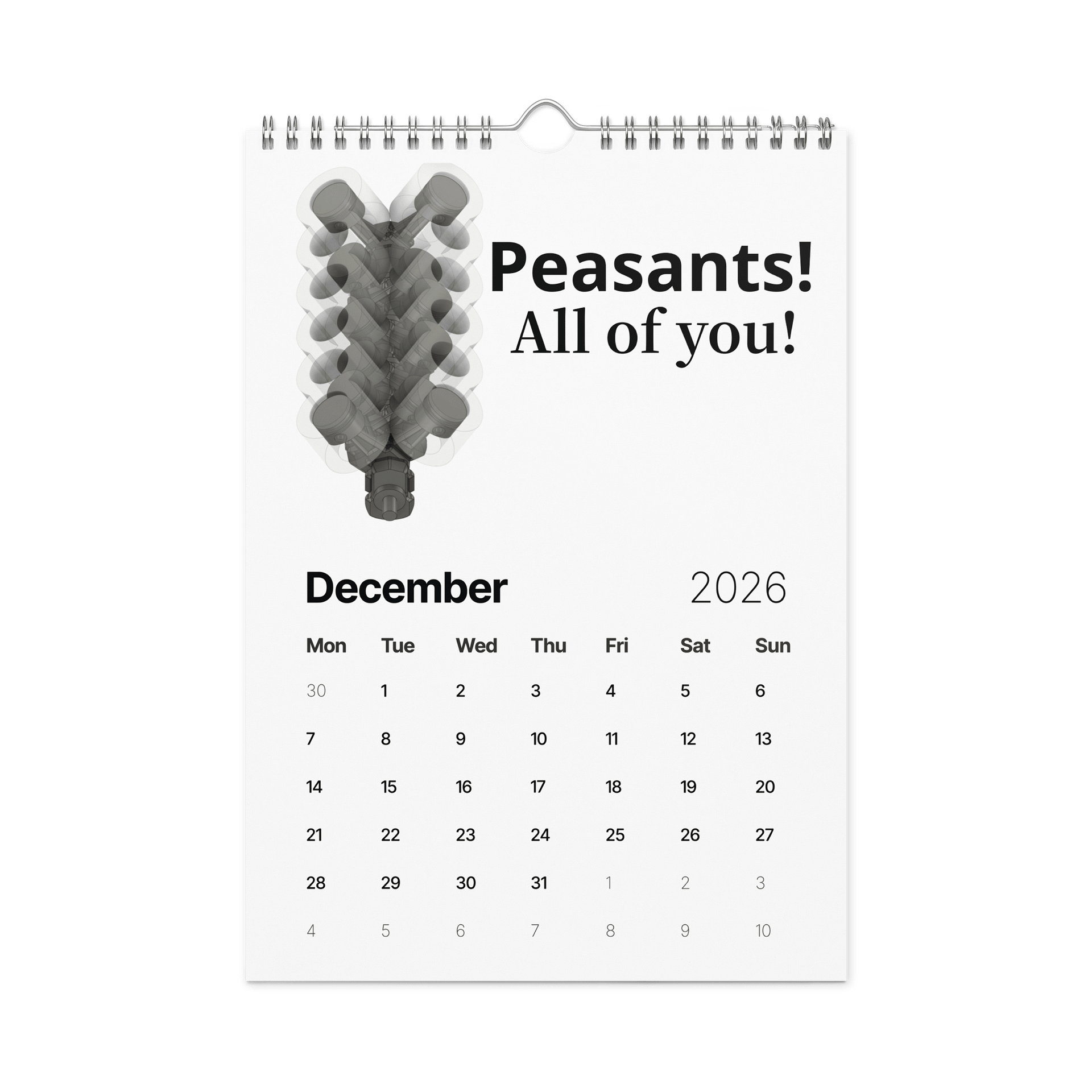 D4A 2026 Engine Themed Calendar product image (10)