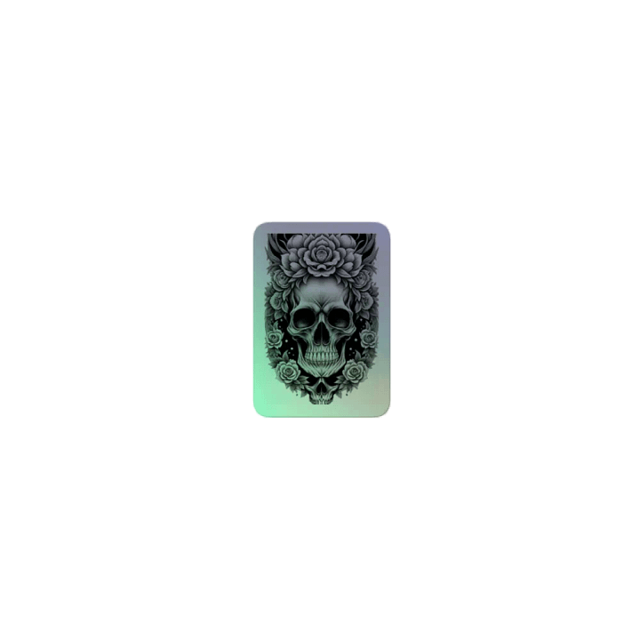 Ethereal Skull and Roses Holographic Sticker Sheet product image (2)
