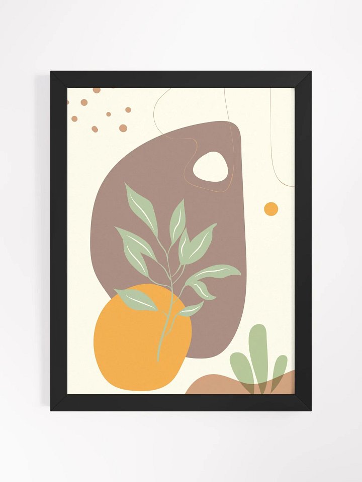 Earthy Botanical Abstract Framed Poster product image (5)