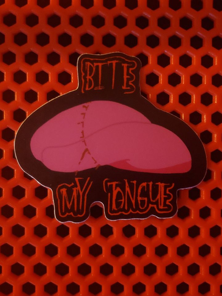 Bite My Tongue Sticker product image (1)