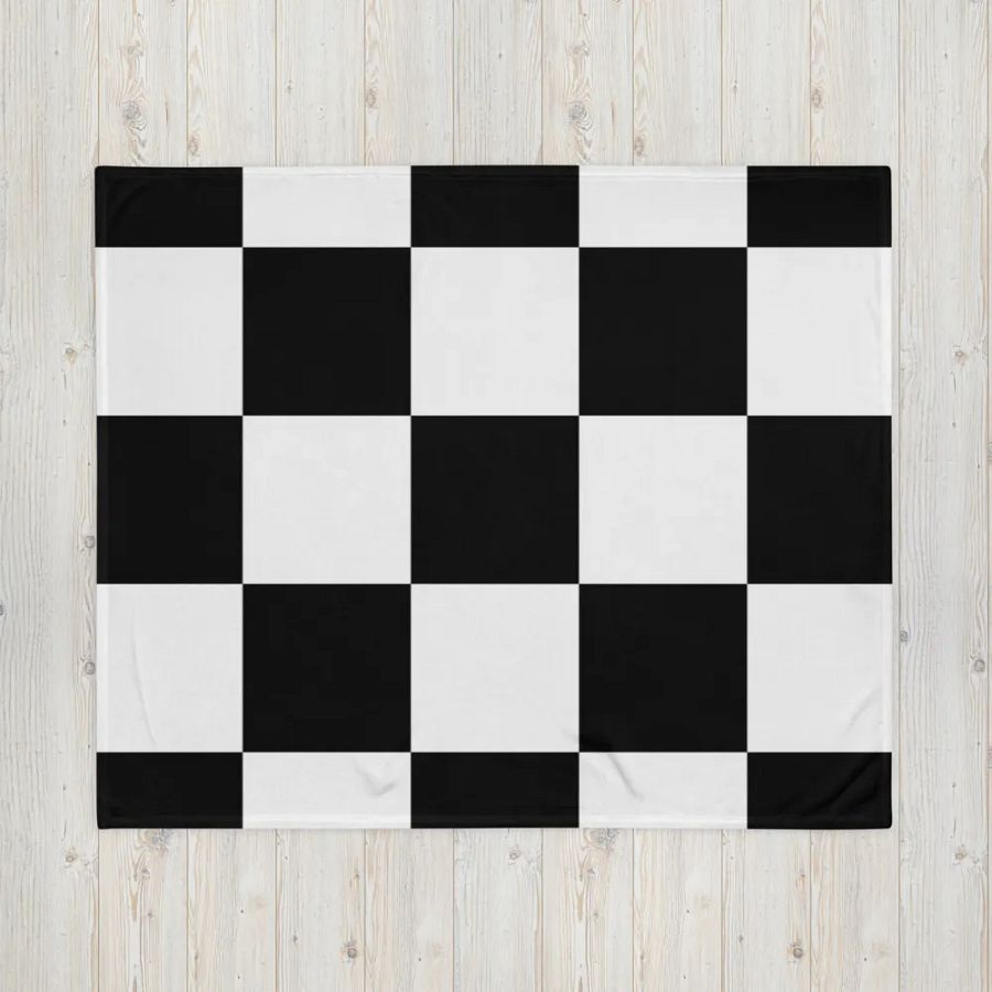 Black and White blanket product image (16)