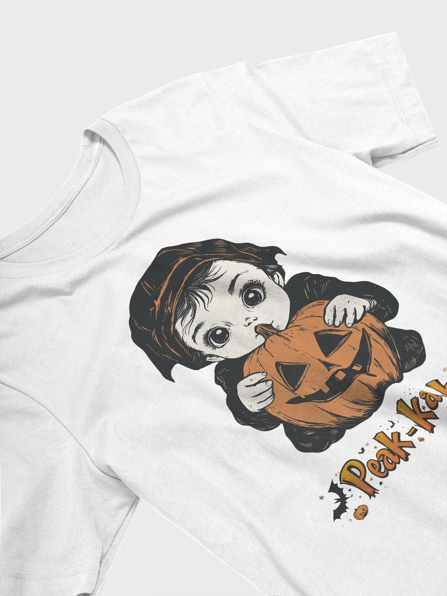 Peek-ka-boo Halloween Pumpkin Kid (Black/White T-shirt) product image (3)