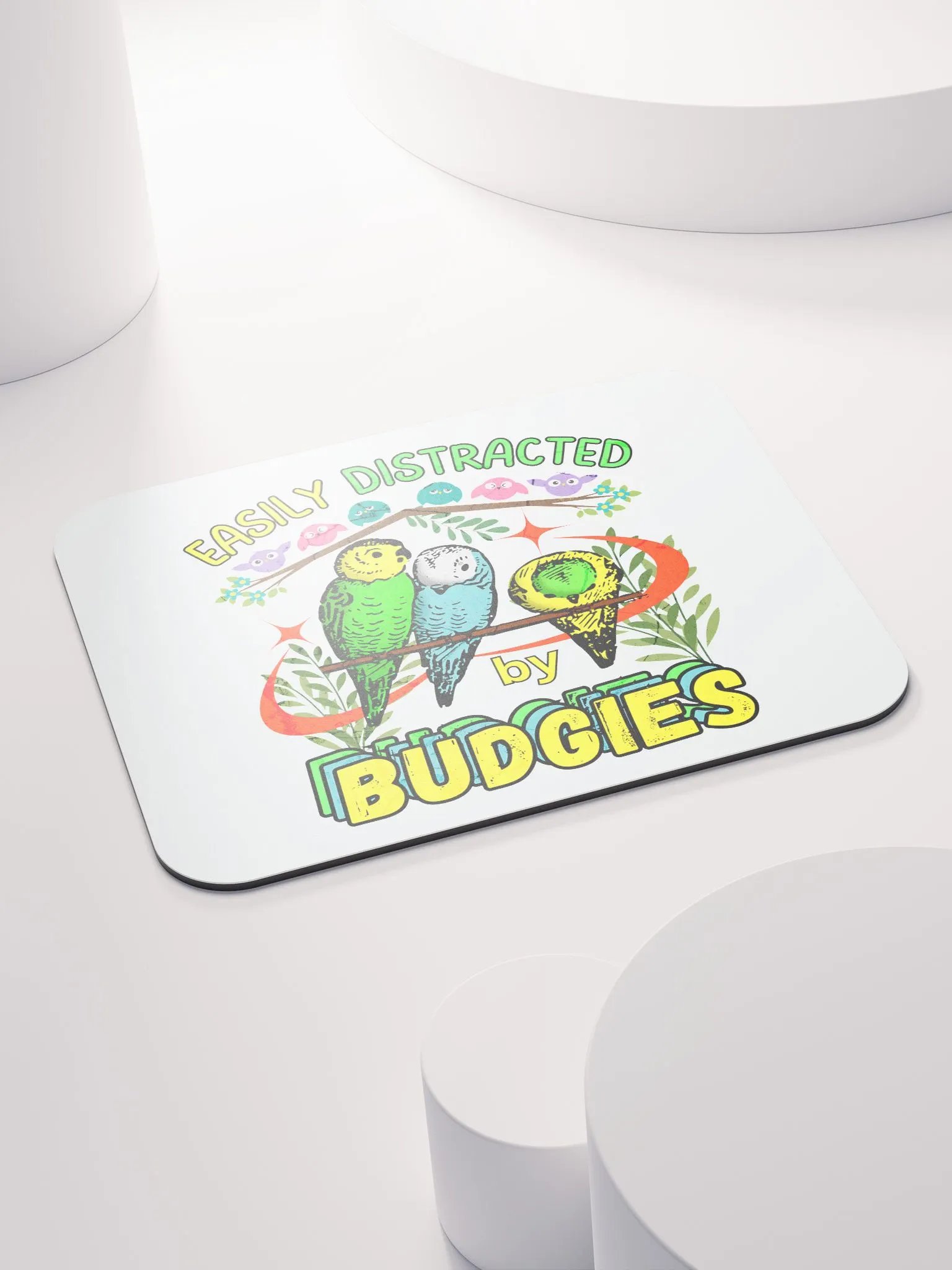 Easily Distracted By Budgies Bliss Mouse Pad product image (4)