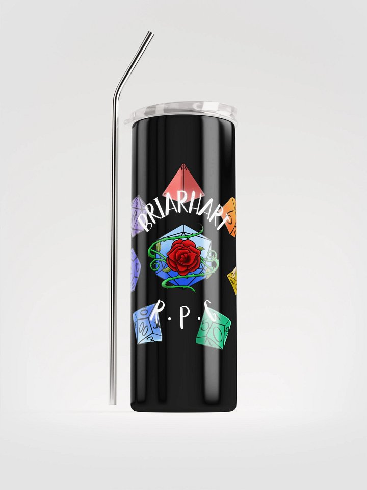 BriarHart RPG Stainless Steel Tumbler w/Straw - PRIDE 2025 - Black product image (1)