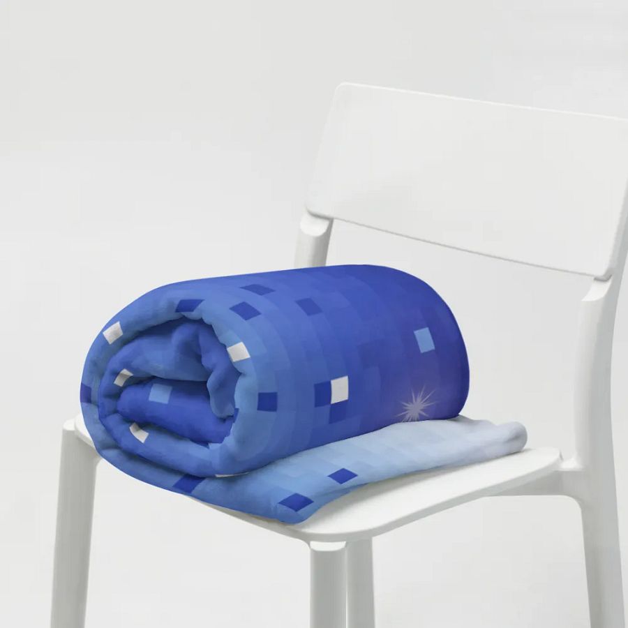 Blue Square Confetti Throw Blanket product image (19)