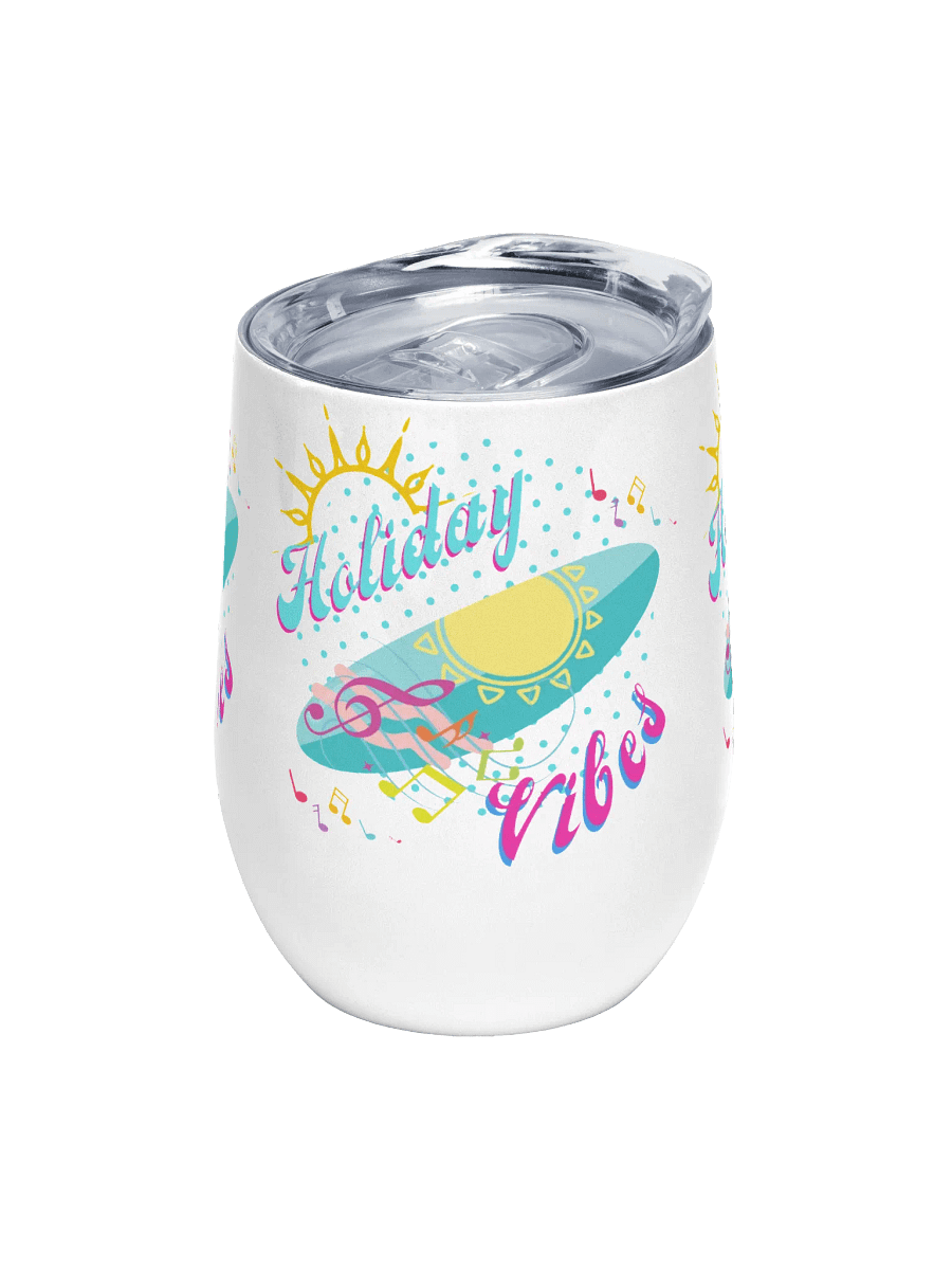 holiday Vibes Wine Tumbler summer fun gift for moms ladies gents friends colleagues product image (1)