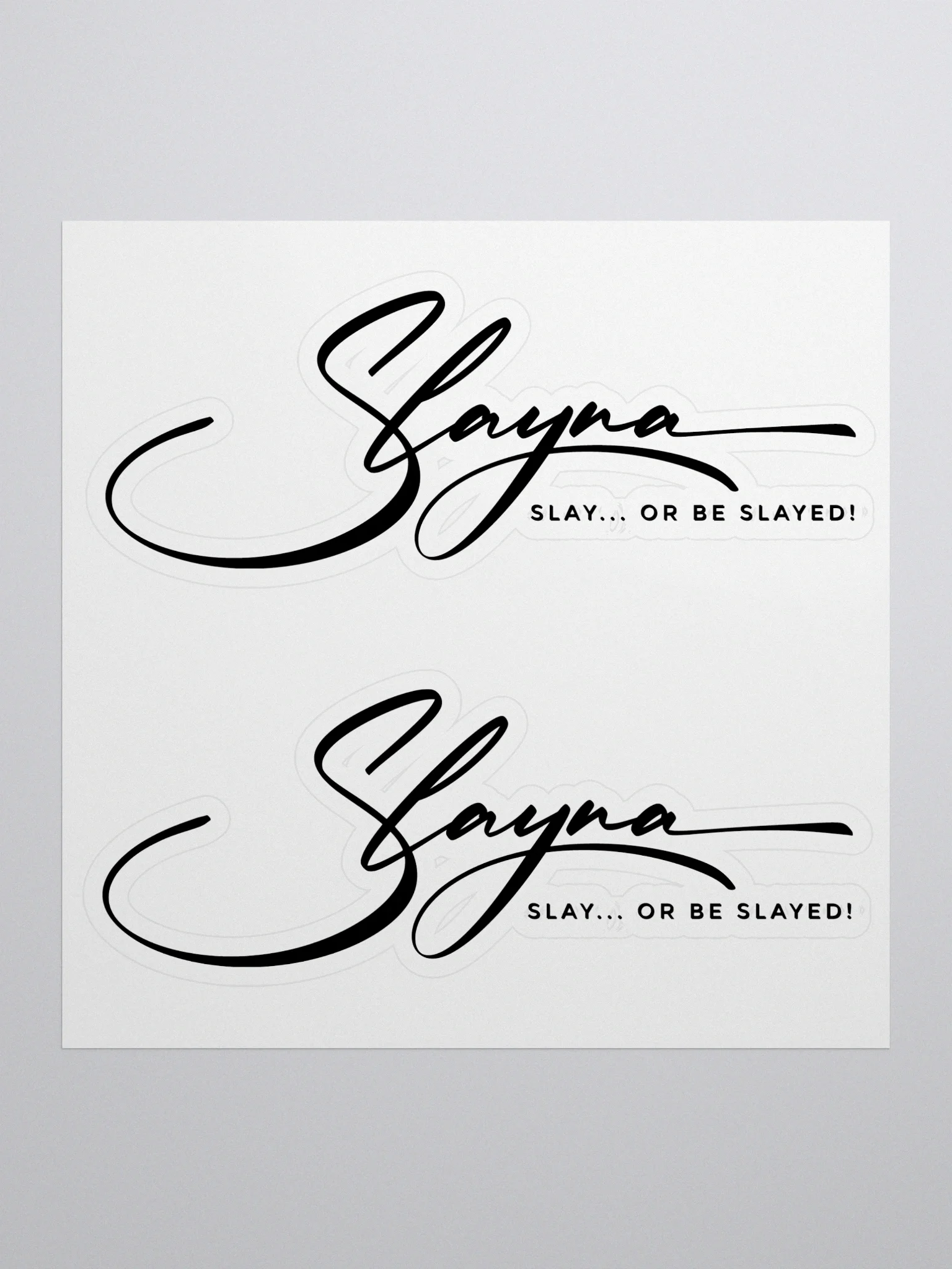 (2) SLAYNA Black Signature Cutout Stickers product image (1)