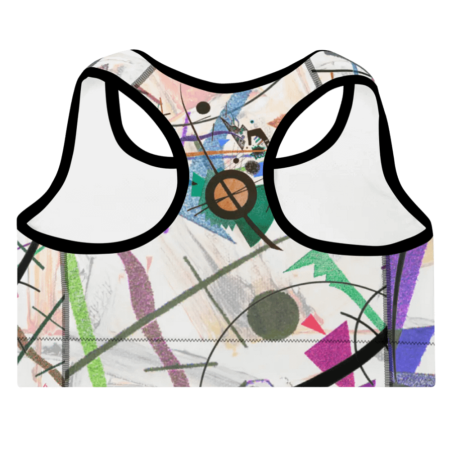 Abstract Lithographic Pattern Design Padded Sports Bra - V2 product image (9)