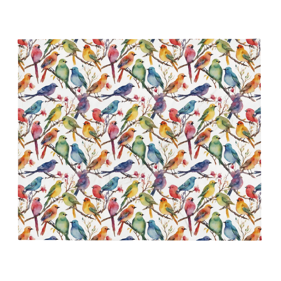 Multi Coloured Birds Blanket product image (2)