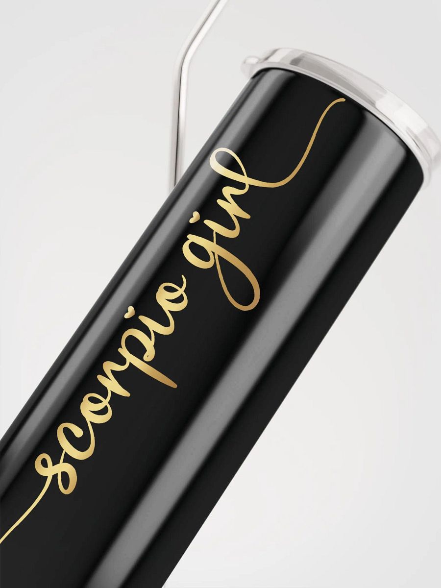 Radiate Elegance with our Gold Scorpio Girl Stainless Steel Tumbler | Eco-Friendly Chic product image (5)