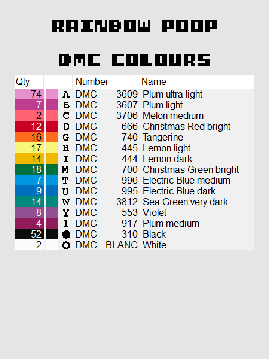 Rainbow Poop Pixel Art product image (4)
