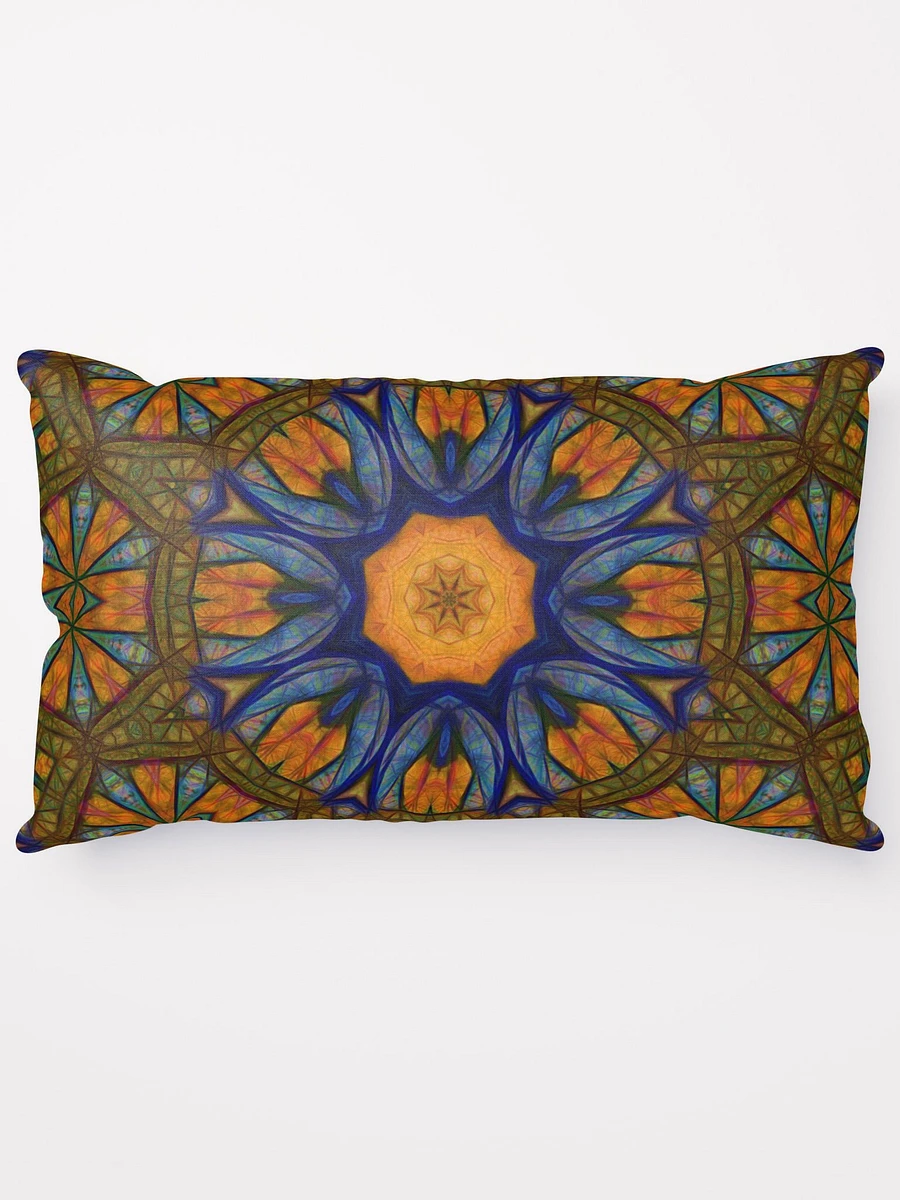 Blue and Orange Sketch Kaleidoscope Throw Pillow product image (14)
