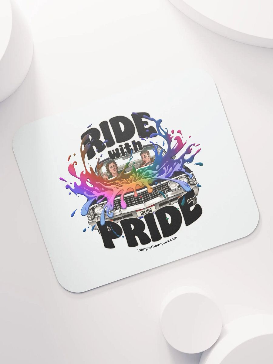 Ride with Pride Mousemat - White product image (7)