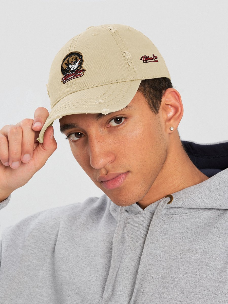 "Kitchen Execs." Distressed Dad Cap (Tan) product image (5)