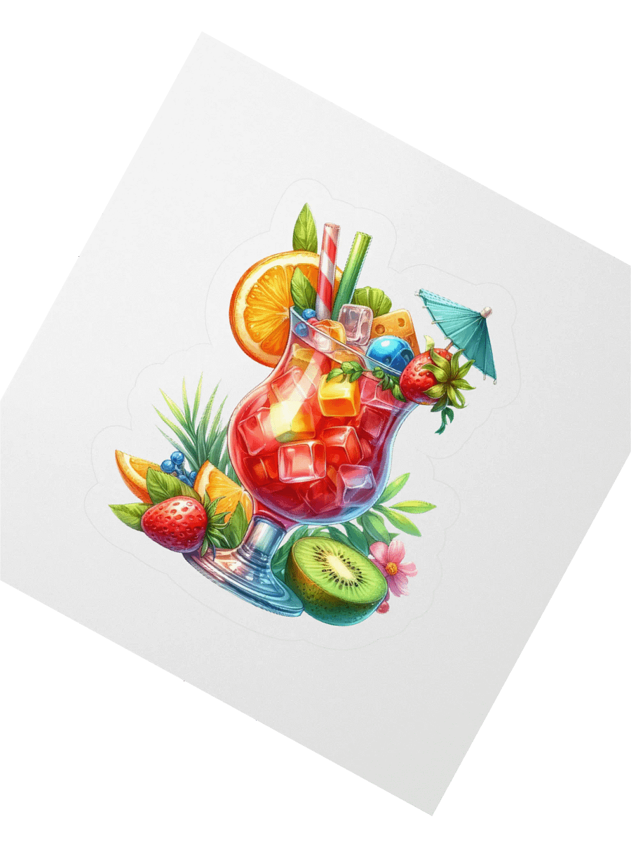 Summer Drink Kiss Cut Stickers. product image (2)