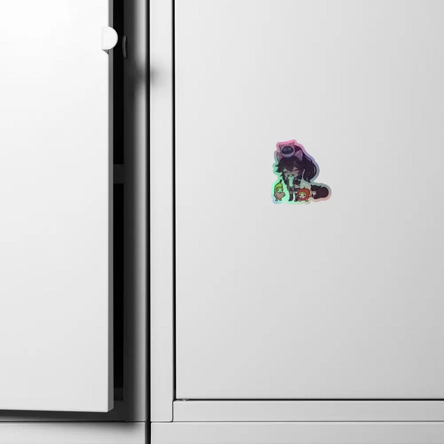 Neko and the Silly Cats Squad Holographic Sticker product image (6)
