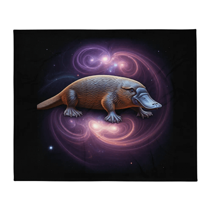 Galactic Platypus Throw Blanket product image (1)